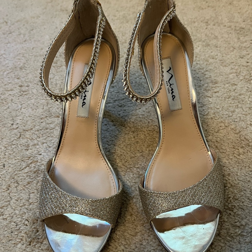 Nina party shoes. Worn only once for a wedding. Size 8